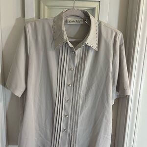 Claudia Richard White Pleated Men's Shirt